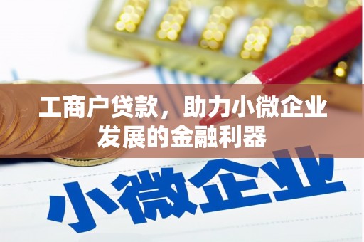 芗城工商户贷款,助力小微企业发展的金融利器 芗城工商户贷款,助力小微企业发展的金融利器
