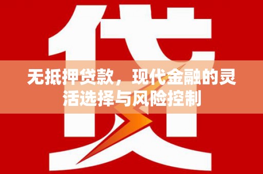 明溪无抵押贷款，现代金融的灵活选择与风险控制