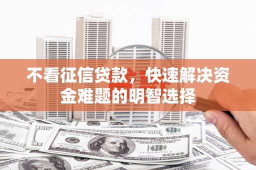 左营不看征信贷款，快速解决资金难题的明智选择
