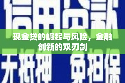 双湖现金贷的崛起与风险，金融创新的双刃剑