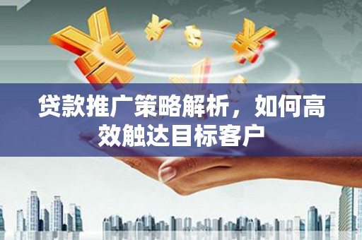 南华贷款推广策略解析，如何高效触达目标客户