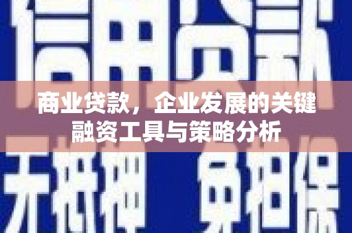 安宁商业贷款，企业发展的关键融资工具与策略分析