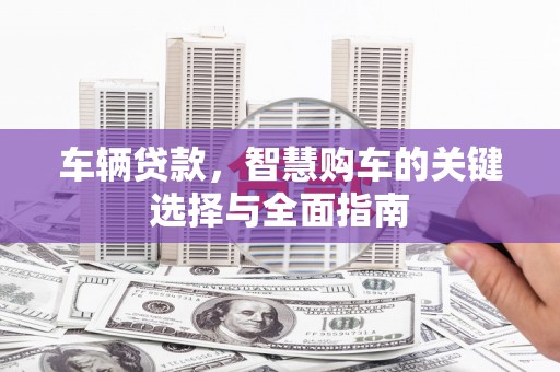 武山车辆贷款，智慧购车的关键选择与全面指南