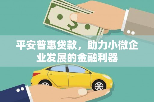 百色平安普惠贷款，助力小微企业发展的金融利器
