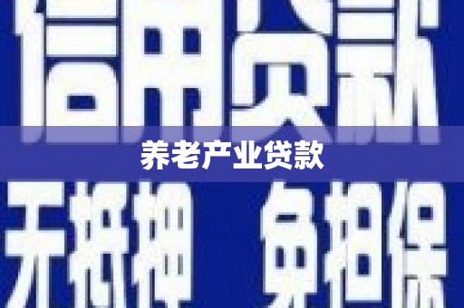 夏邑养老产业贷款