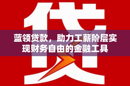信宜蓝领贷款，助力工薪阶层实现财务自由的金融工具